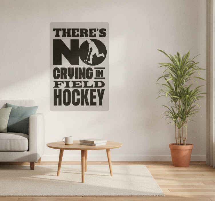 Poster zitat kein weinen beim hockey - TenStickers