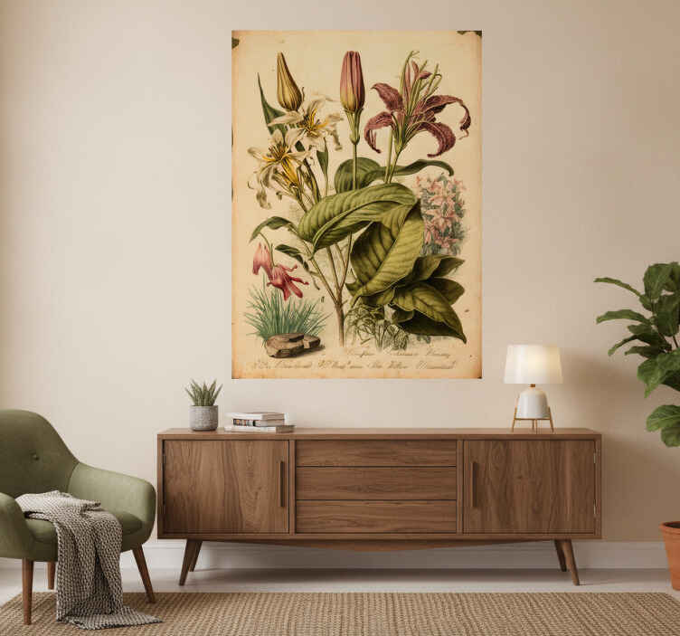 Poster plantas impresión botánica vintage - TenVinilo