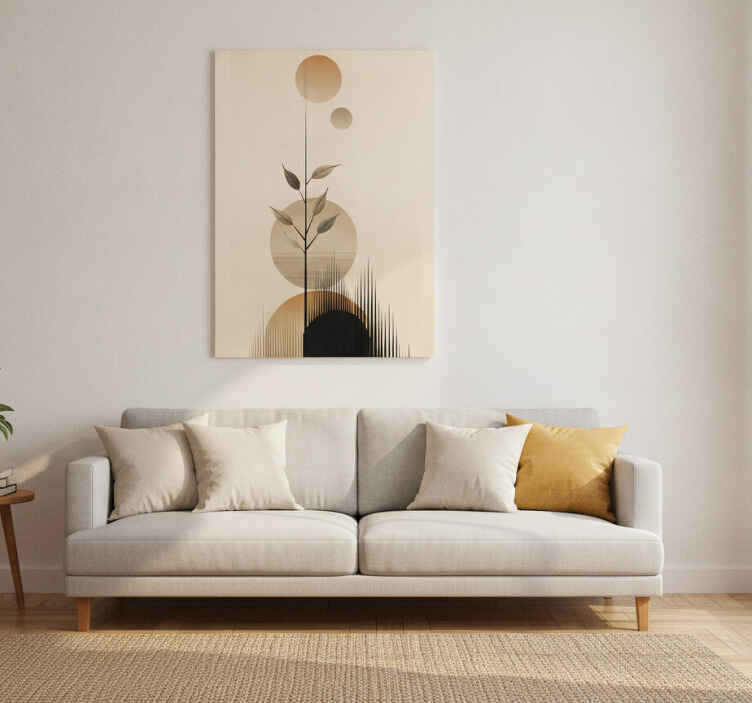 Poster plantas abstractas boho - TenVinilo
