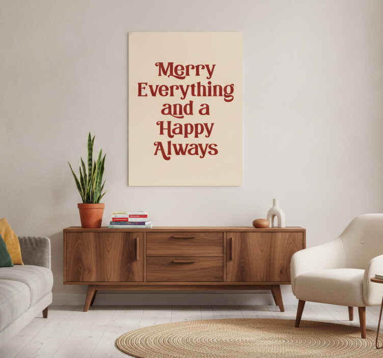Poster natal tudo e sempre feliz - TenStickers