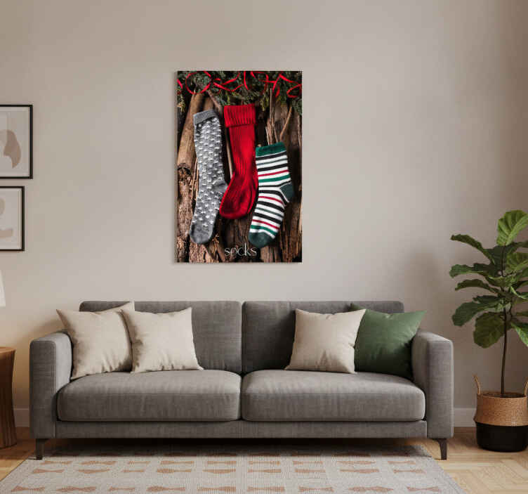 Christmas poster for cozy socks - TenStickers