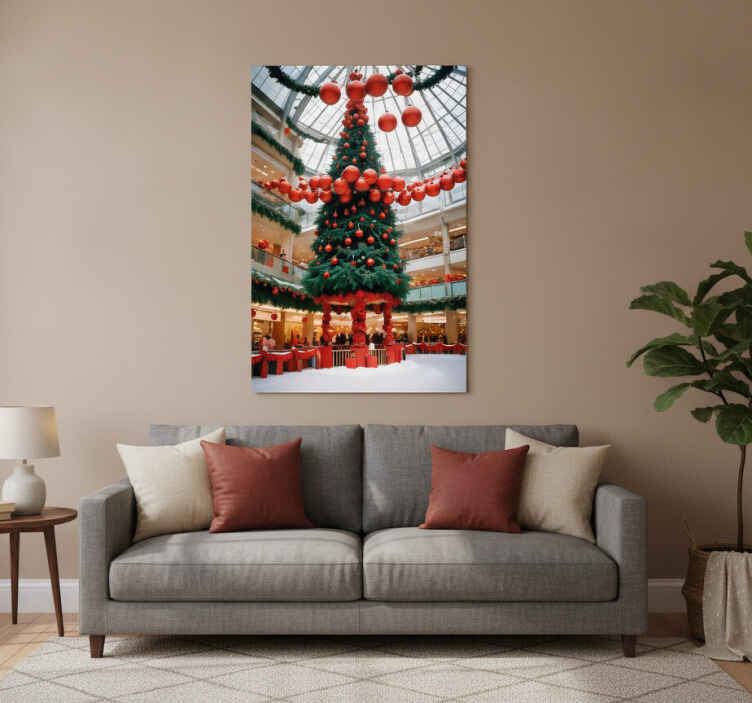 Christmas poster tree in the mall - TenStickers
