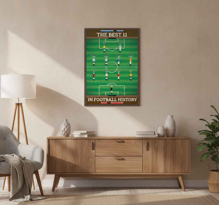 Football poster best 11 in football history - TenStickers