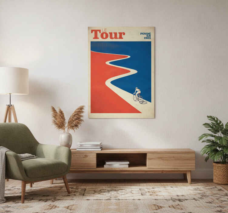 Poster cyclisme vintage "tour" - TenStickers