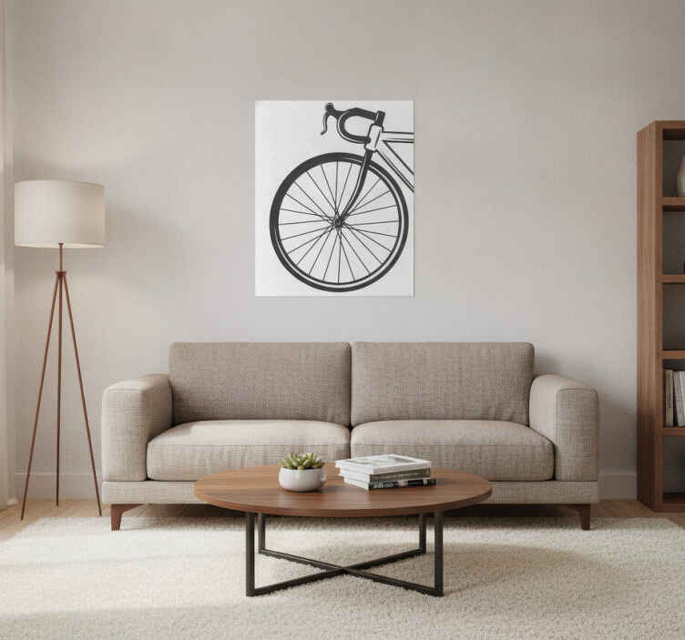Cycling poster minimalist bicycle art - TenStickers