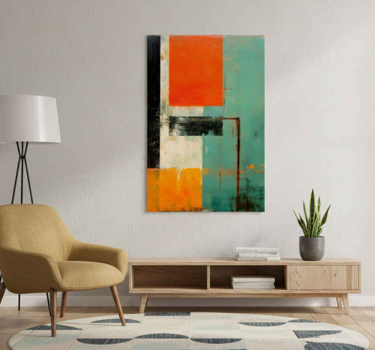 Art poster of expressionist rectangles - TenStickers