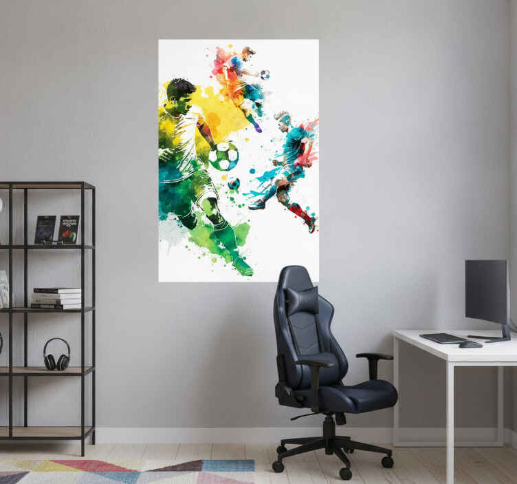 Football poster sport in motion - TenStickers