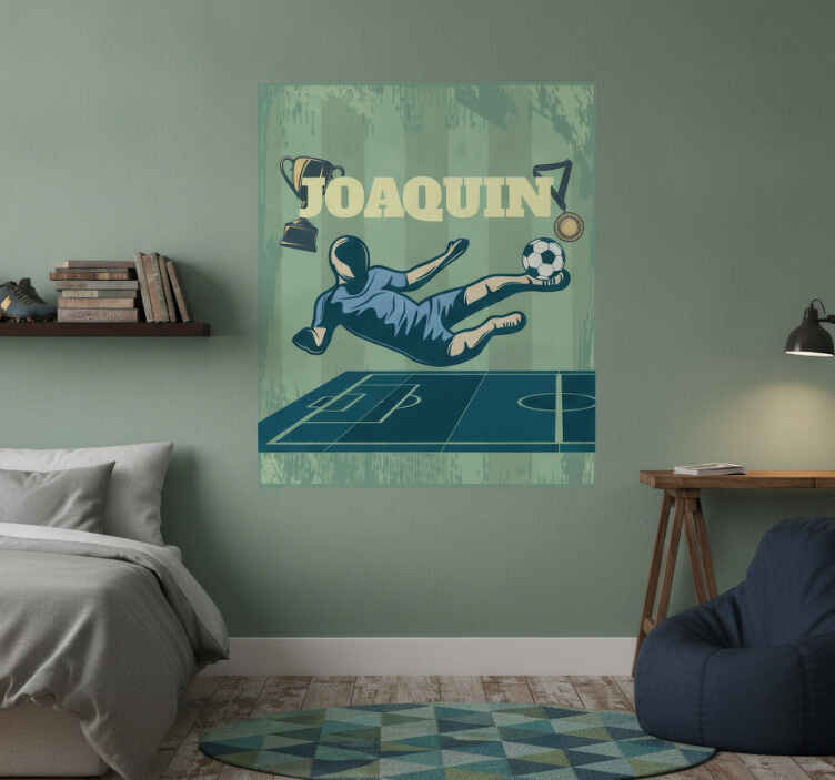 Football poster personalized with your name - TenStickers