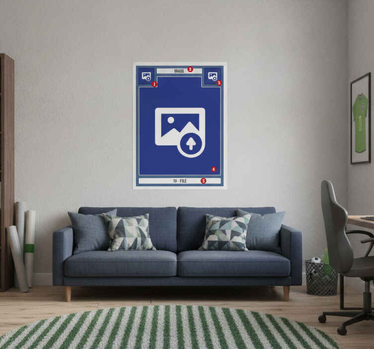Football poster customizable vinyl football sticker - TenStickers