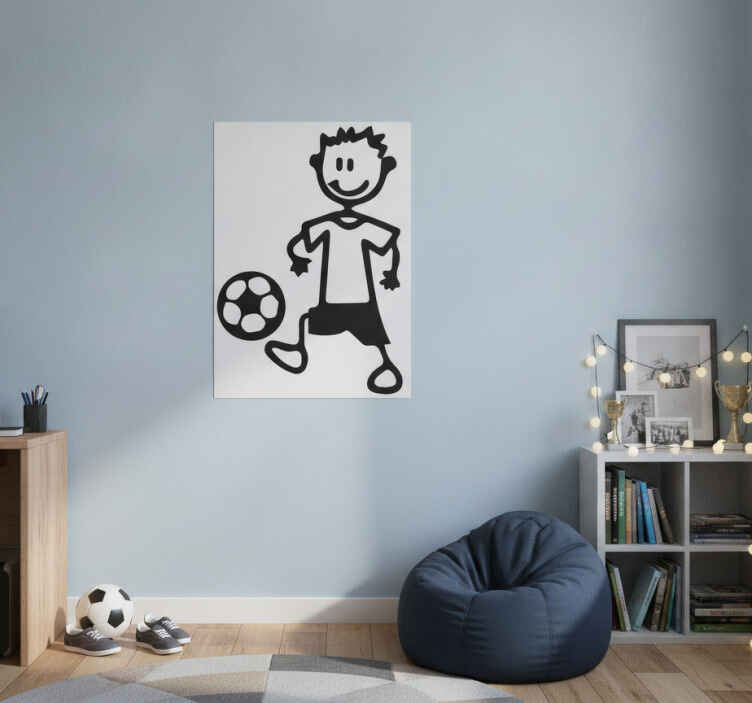 Football poster soccer player - TenStickers