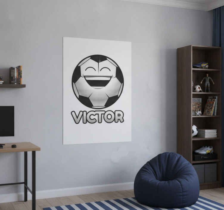 Poster fútbol vinilo de fútbol personalizado - TenVinilo