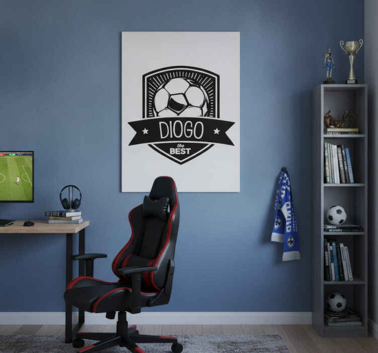 Poster fútbol vinilo escudo de fútbol personalizado - TenVinilo