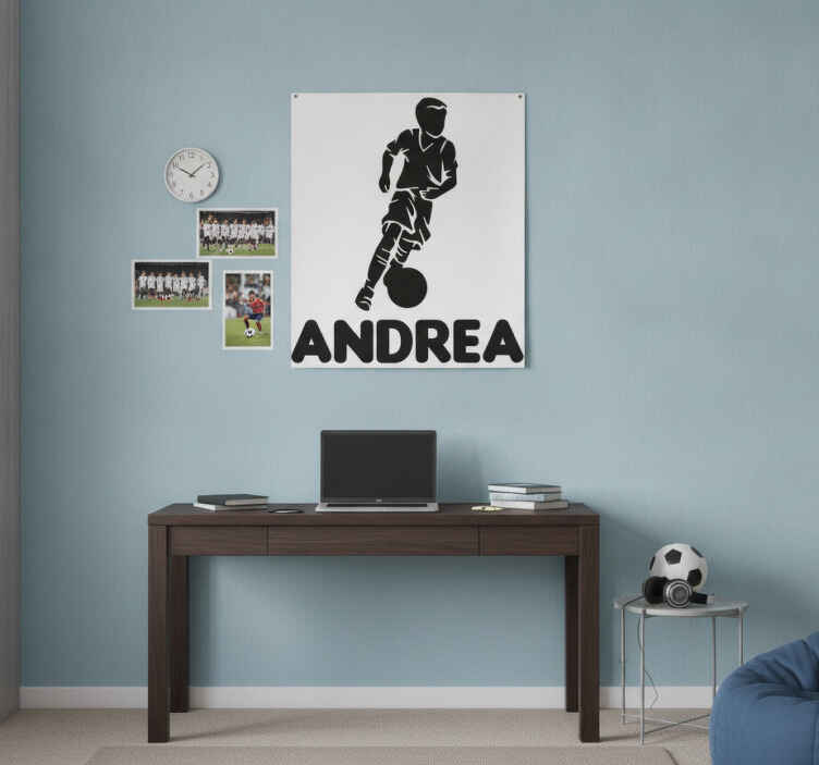 Football poster child player - TenStickers