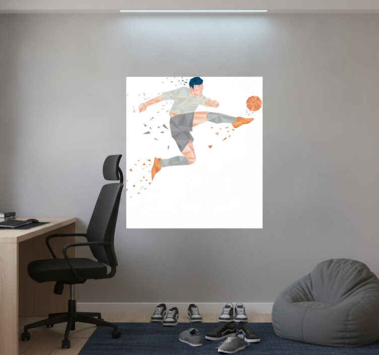 Poster fútbol futbolista profesional abstracto - TenVinilo