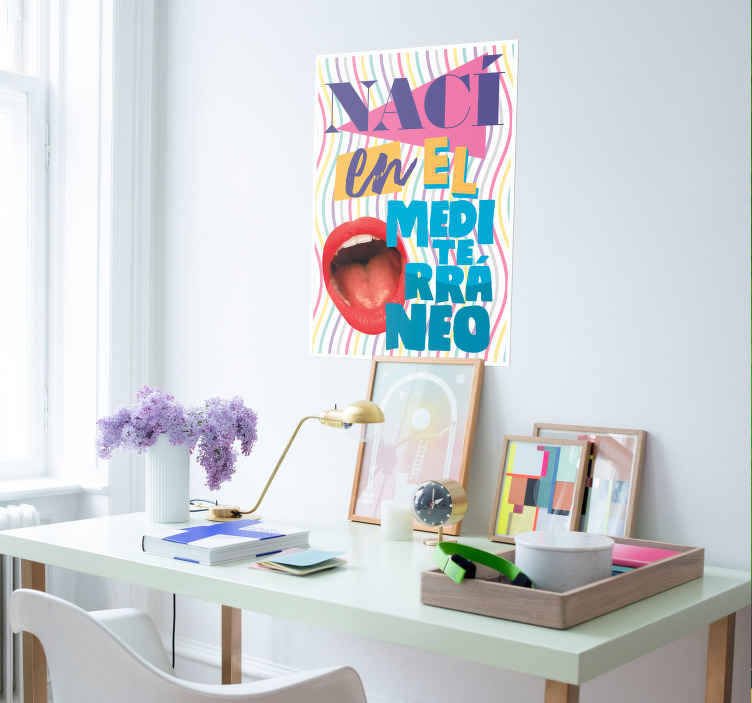 Poster con letra mediterráneo - TenVinilo