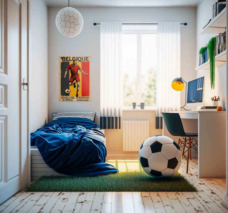 Poster style football vintage - TenStickers