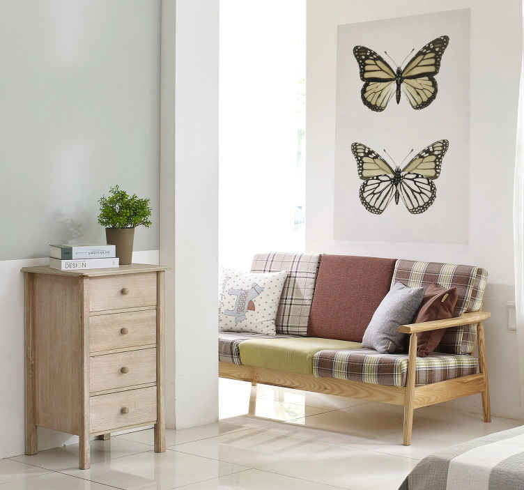 Imprimeu poster vintage fluture - TenStickers