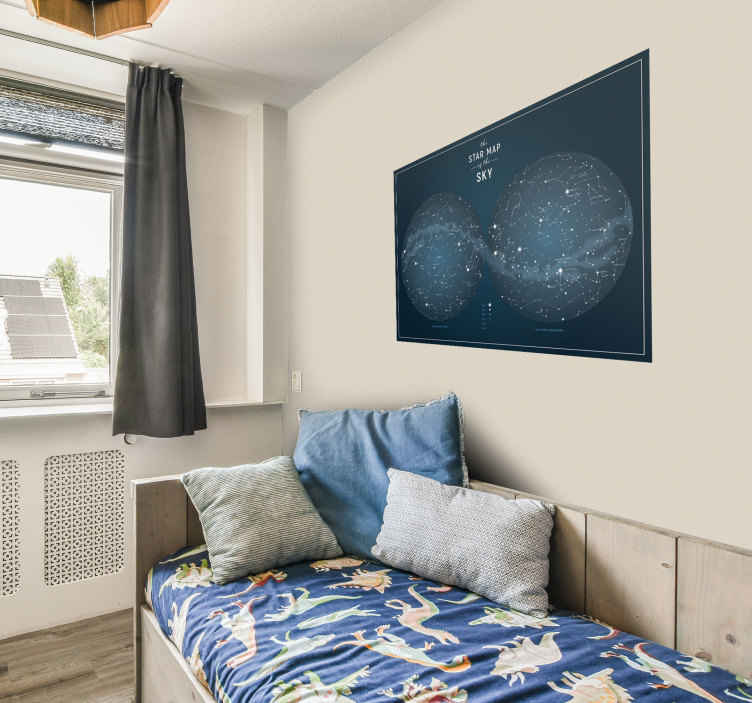 Star map poster poster TenStickers - 89833 