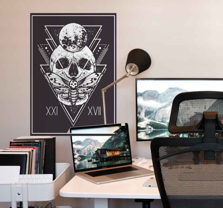 Gothic skull butterfly poster - TenStickers