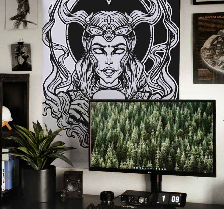 Gothic woman poster print - TenStickers