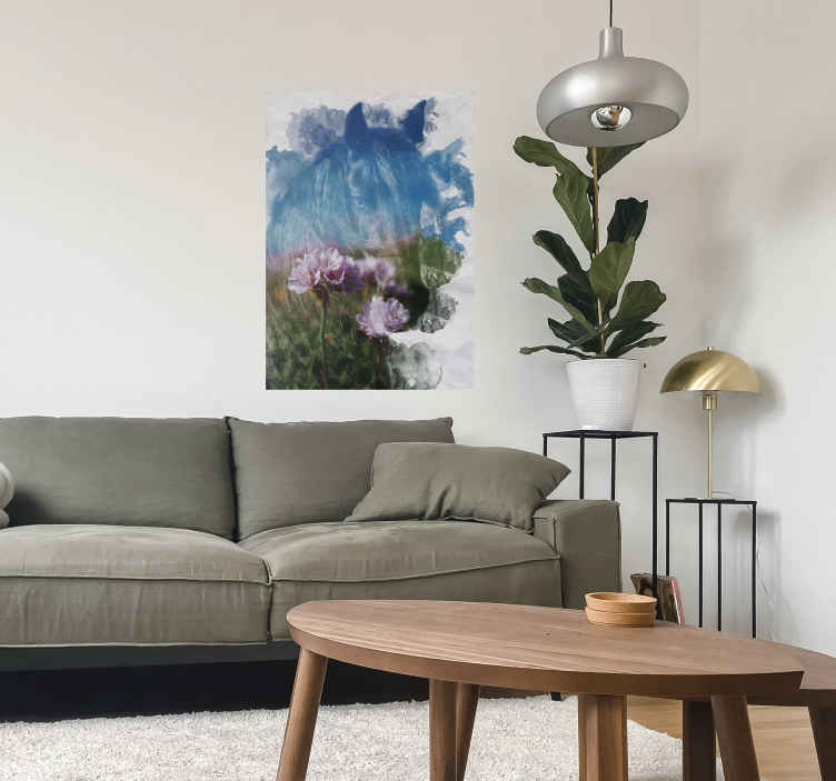 Poster paarden waterkleur - TenStickers