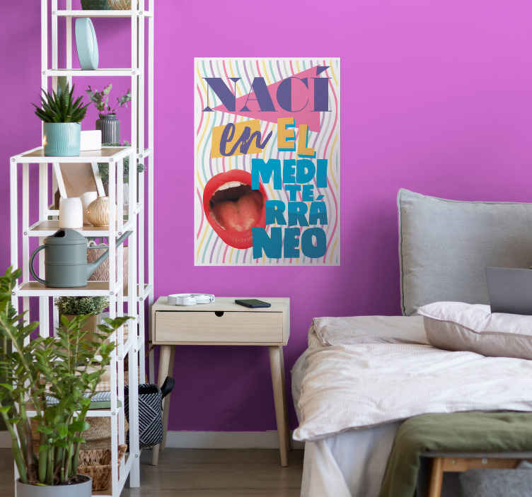 Poster con letra mediterráneo - TenVinilo