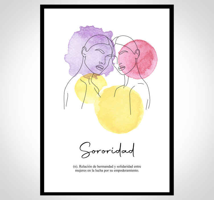 Poster salón definicion sororidad - TenVinilo