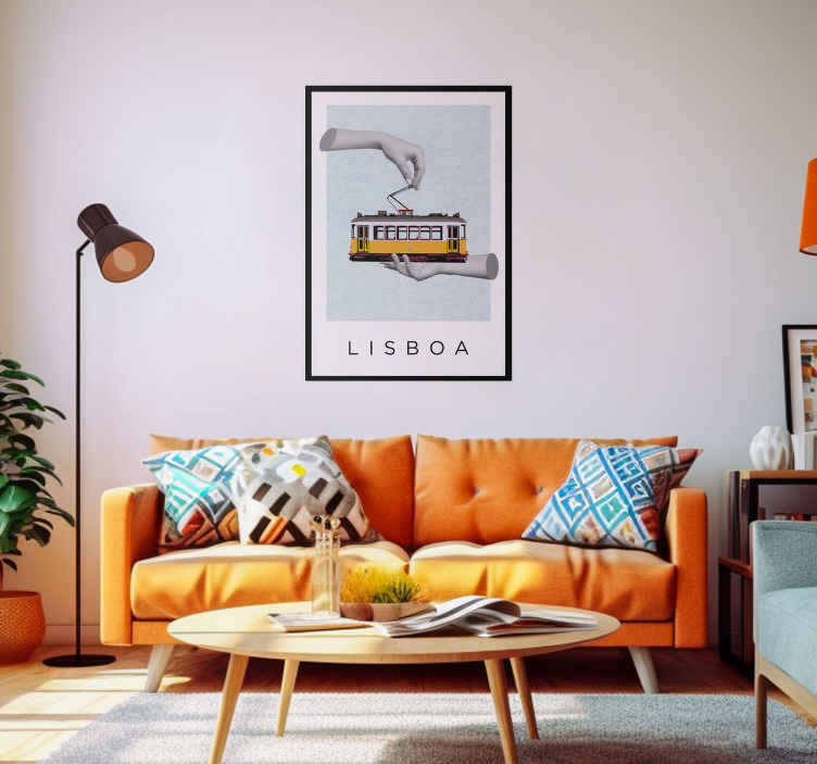 Lisbon Collage living room poster TenStickers