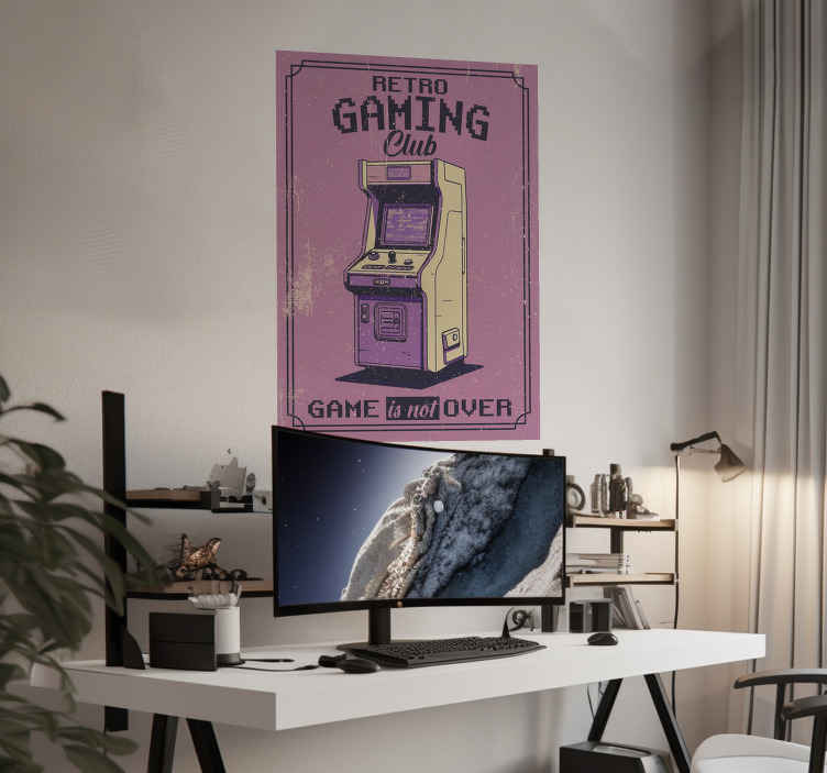 Gaming game over poster - TenStickers