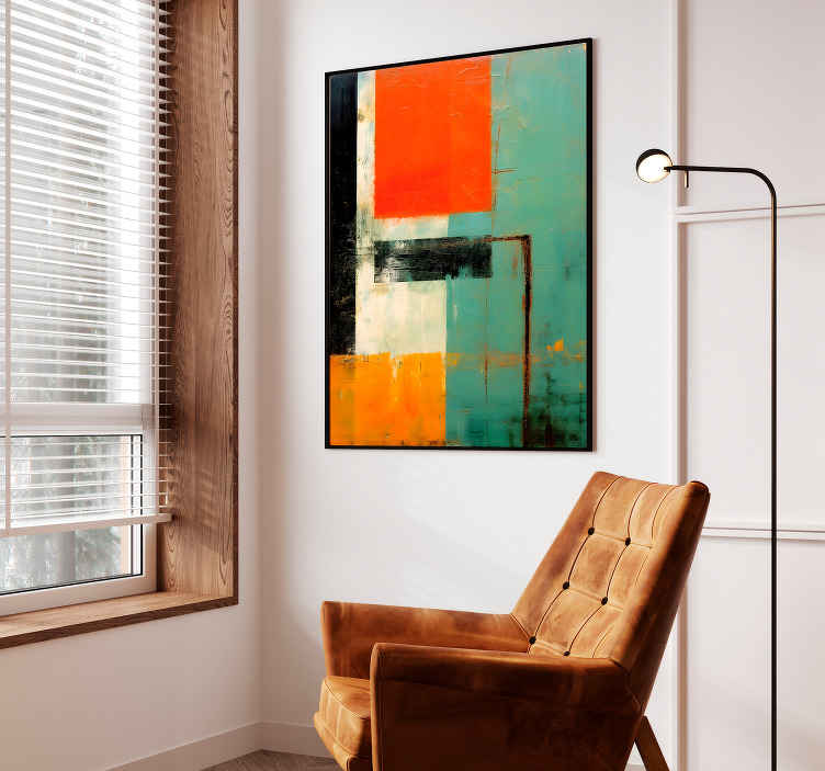 Expressionist rectangles wall art poster TenStickers