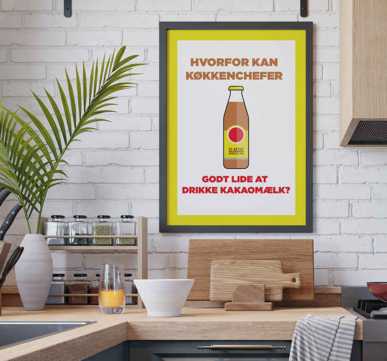 Chokolademælk joke plakat til køkken - TenStickers