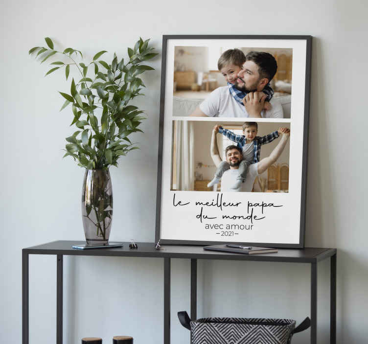 Poster Meilleur papa du monde personnalisable - TenStickers