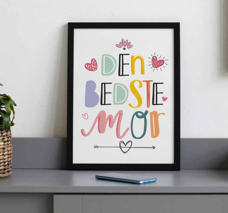 Den bedste mor plakat til stuen - TenStickers