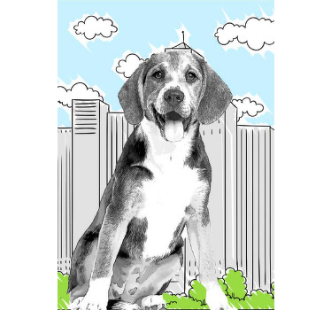 Poster Tiere Hunde Cartoon - TenStickers