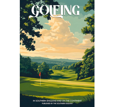 Vintage golflandschap andere sporten poster - TenStickers