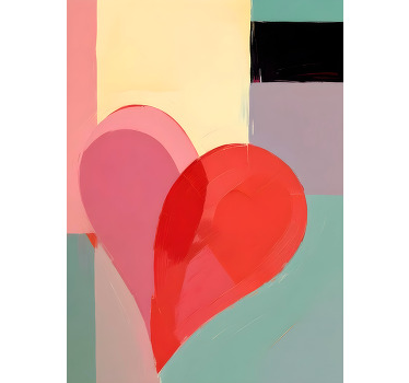 Poster photo réaliste peinture de coeur - TenStickers