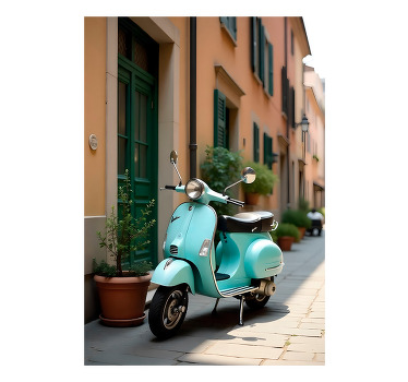 "Vespa" bike photo realistic poster - TenStickers