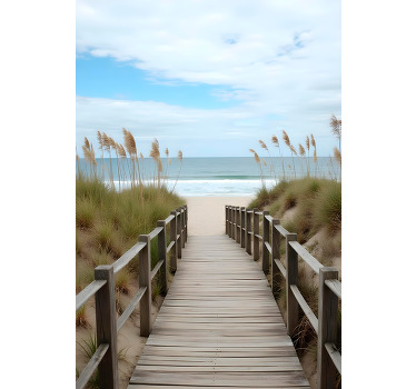 Poster photo réaliste plage venteuse - TenStickers