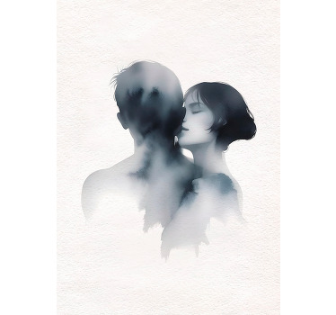Lovely couple minimalist poster - TenStickers