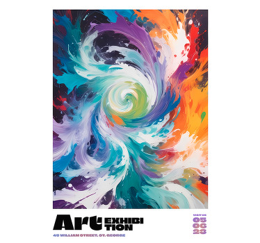 Poster abstrait exposition d'art - TenStickers