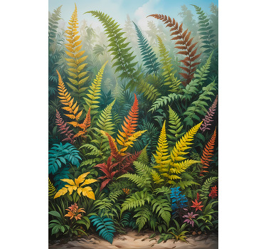 Poster dessin artistique jungle étrange - TenStickers