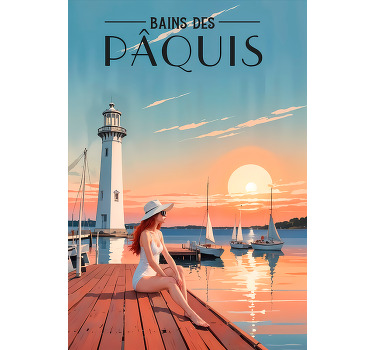 Poster bains des pâquis - TenStickers