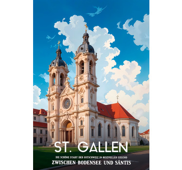 Poster Saint Gallen - TenStickers