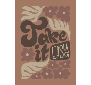 Poster de frases take it easy - TenStickers