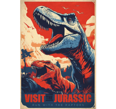 Poster dinosaurios visita el jurásico - TenVinilo
