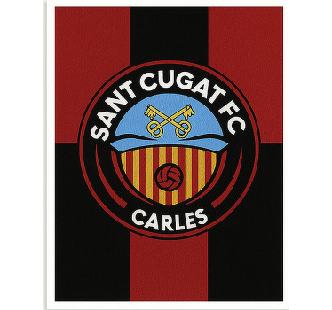 Poster fútbol escudo personalizado sant cugat - TenVinilo