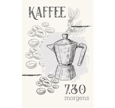 Αφίσα κουζίνας με σχέδιο καφέ - TenStickers