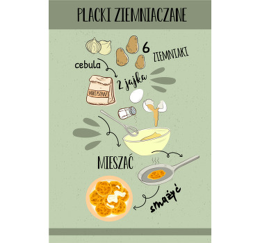 Plakat do kuchni placki ziemniaczane - TenStickers