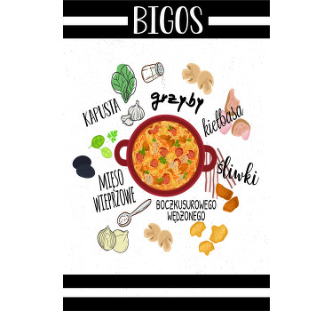 Plakat do kuchni bigos w pysznej odsłonie - TenStickers