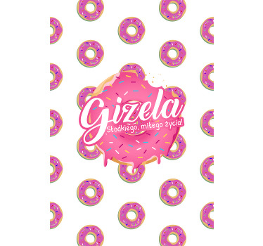 Plakat do kuchni zjedzony pączek z napisem - TenStickers